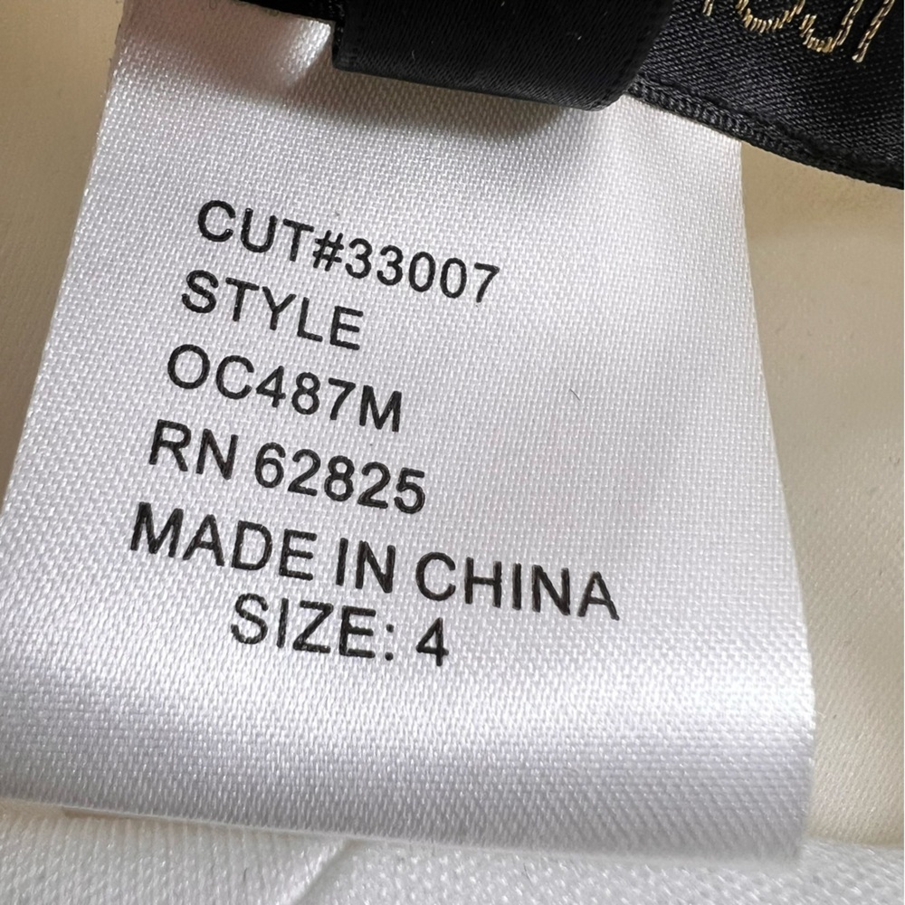 Tadashi Shoji SILK Strapless Ruffle Skirt Silk Chiffon Swan Dress Style OC487M - Picture 6 of 14